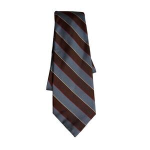 Harridge Row Silk Tie blue/brown/red/white striped vintage